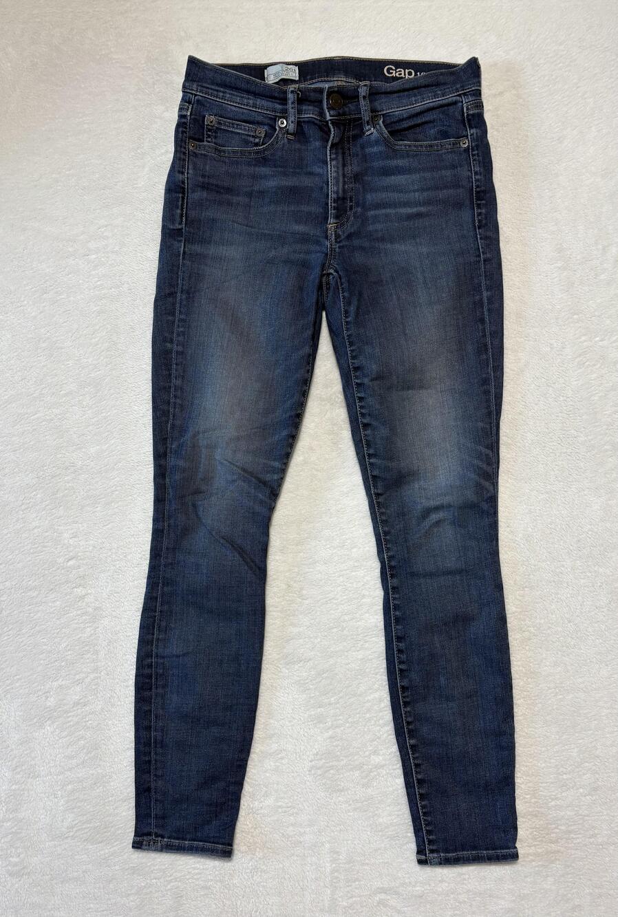 Gap 1969 Jeans Womens 26 Short Rich Indigo Resolution True Skinny Stretch Denim